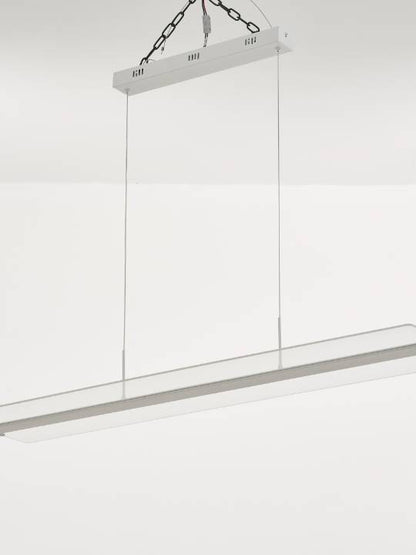 Lumen Drift – White Linear LED Pendant