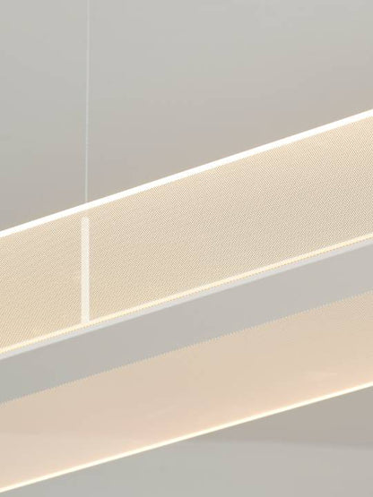 Lumen Drift – White Linear LED Pendant