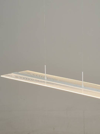 Lumen Drift – White Linear LED Pendant