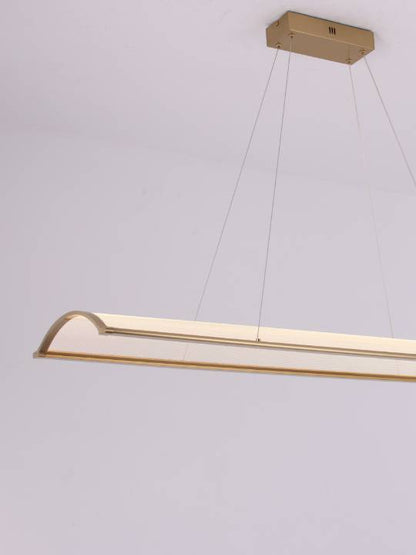 Aurum Beam – Antique Brass Linear LED Pendant