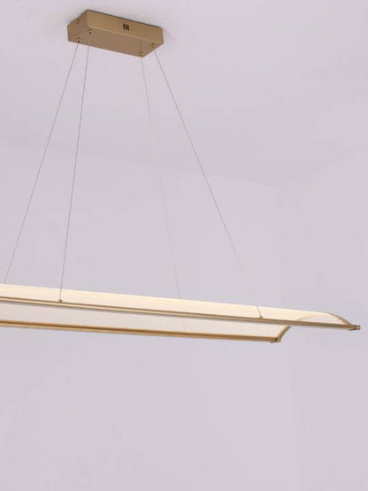 Aurum Beam – Antique Brass Linear LED Pendant