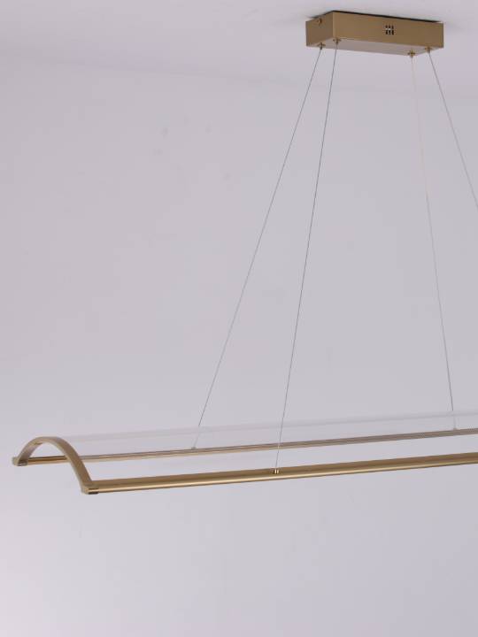 Aurum Beam – Antique Brass Linear LED Pendant