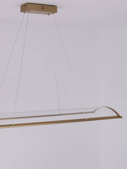 Aurum Beam – Antique Brass Linear LED Pendant
