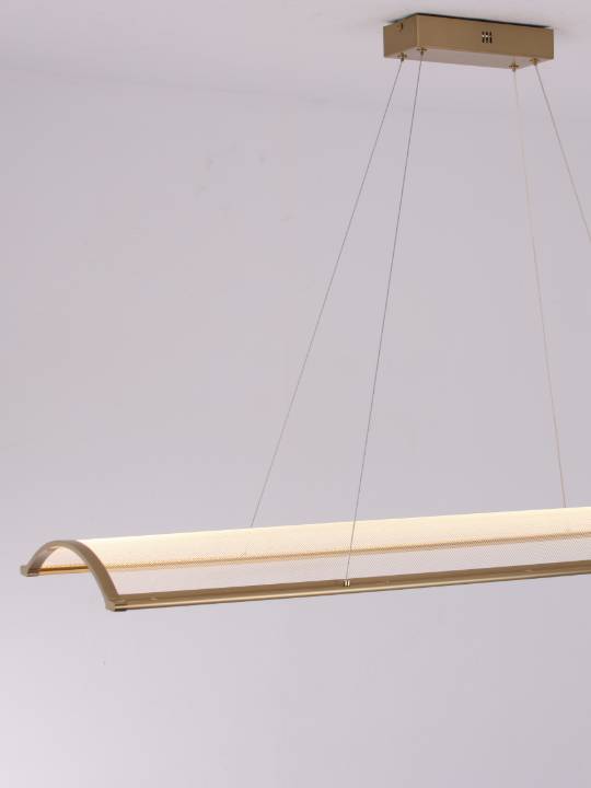 Aurum Beam – Antique Brass Linear LED Pendant