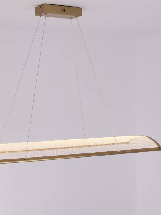 Aurum Beam – Antique Brass Linear LED Pendant