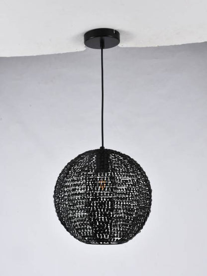 Lustre Halo – Black Finish Pendant Light