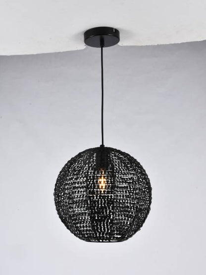 Lustre Halo – Black Finish Pendant Light