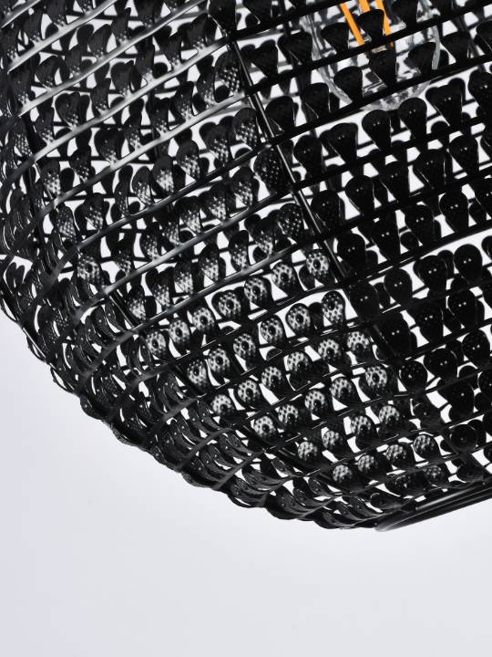 Lustre Halo – Black Finish Pendant Light