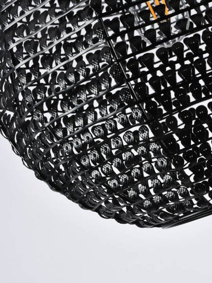 Lustre Halo – Black Finish Pendant Light