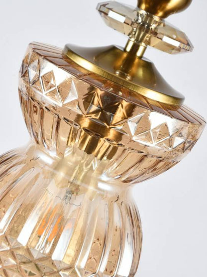 Golden Ember – Amber Glass Pendant Light