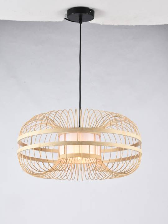 Bamboo Aura – 500mm Natural Pendant Light
