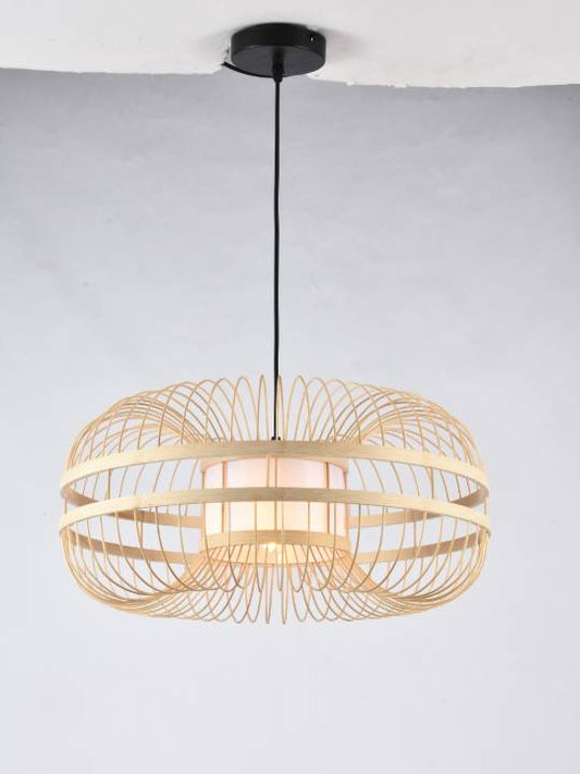 Bamboo Aura – 500mm Natural Pendant Light