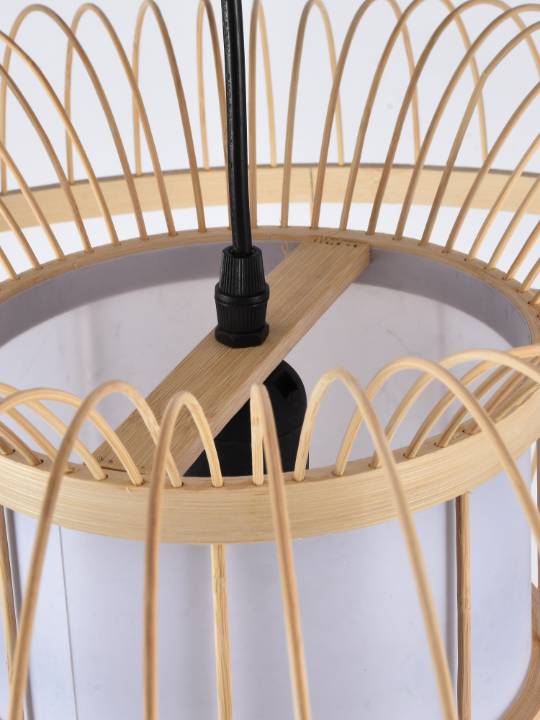 Bamboo Aura – 500mm Natural Pendant Light