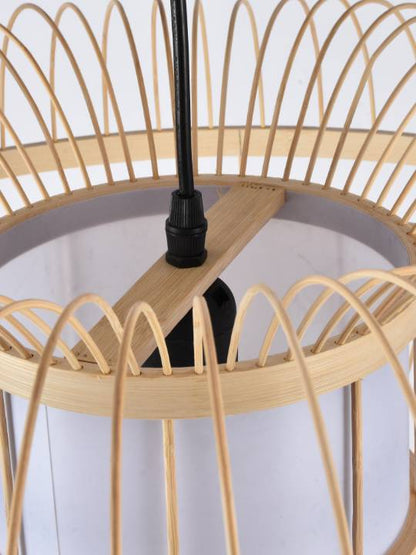 Bamboo Aura – 500mm Natural Pendant Light