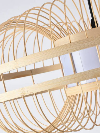 Bamboo Aura – 500mm Natural Pendant Light