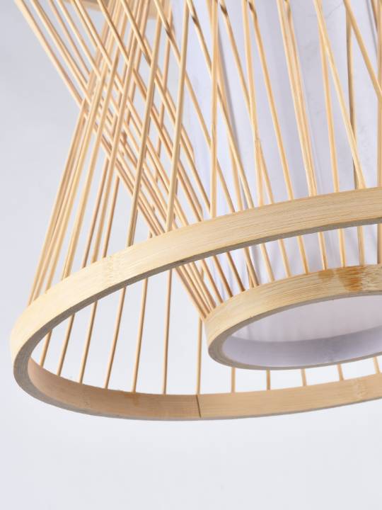 Bamboo Breeze – 350mm Fabric Pendant Light