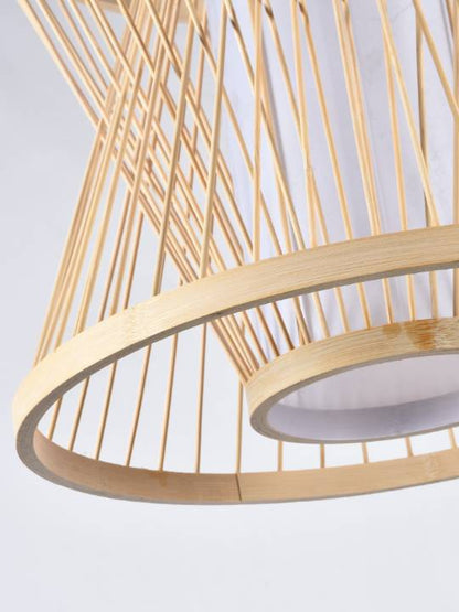 Bamboo Breeze – 350mm Fabric Pendant Light