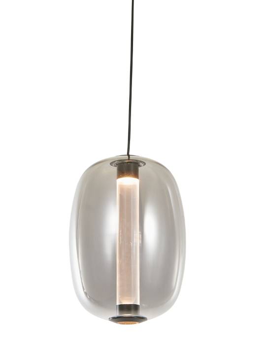 Obsidian Drift – Smoke Glass Pendant Light