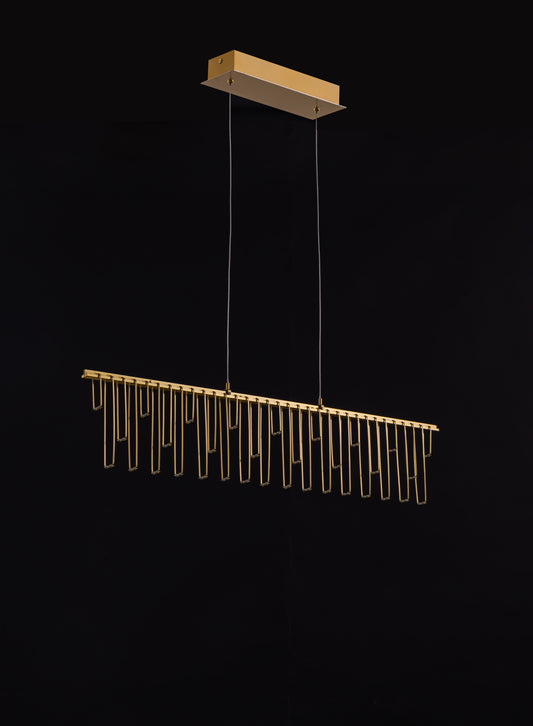 Luxe Arc Pendant Light – 1200mm Gold Linear Design