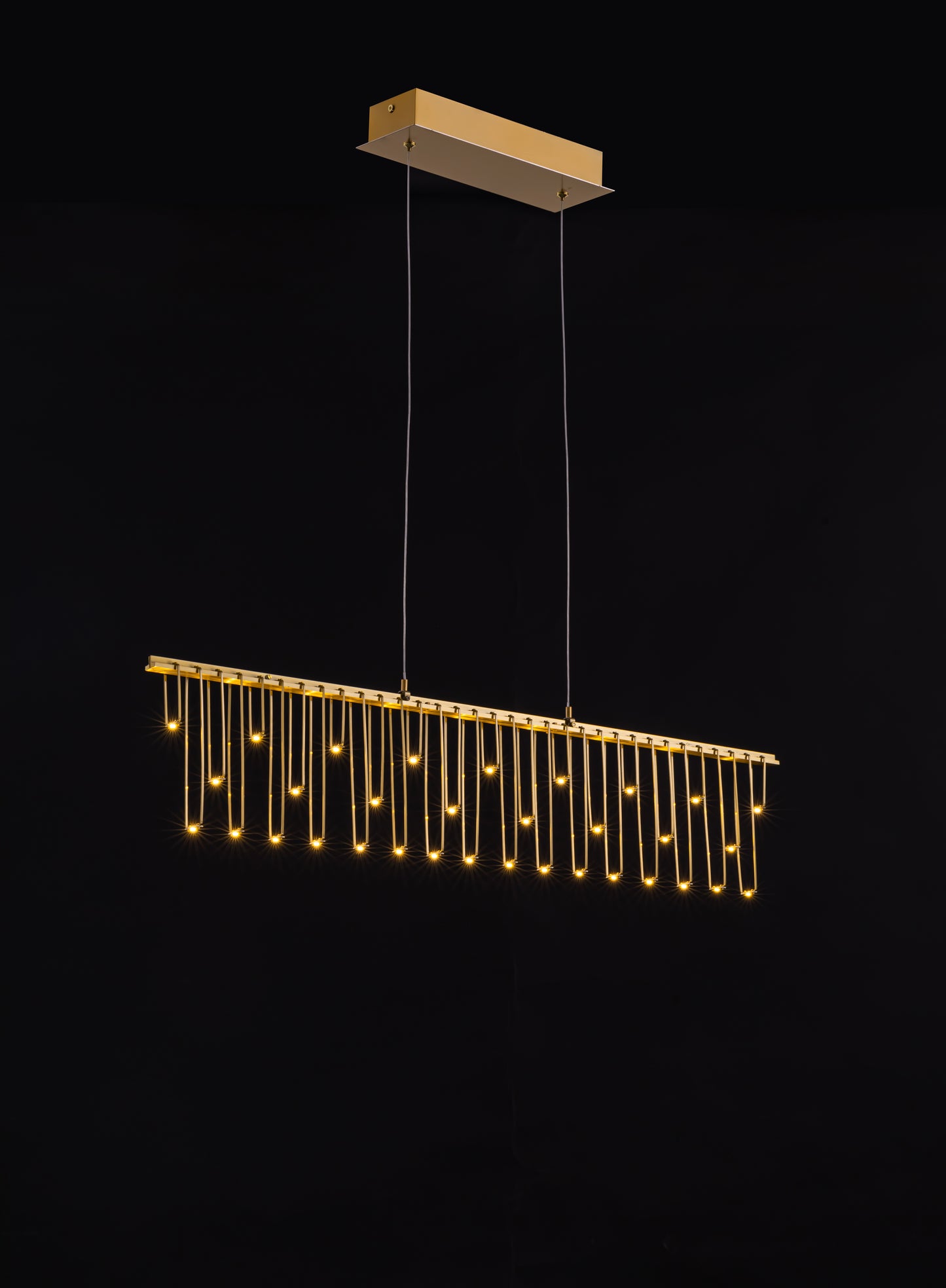 Luxe Arc Pendant Light – 1200mm Gold Linear Design