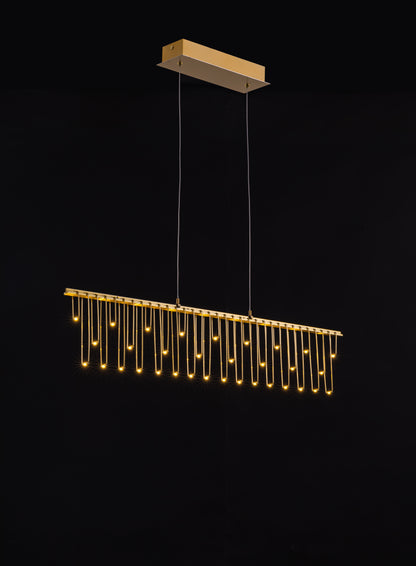 Luxe Arc Pendant Light – 1200mm Gold Linear Design