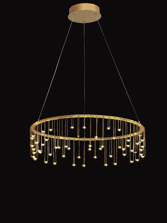 Halo Arc Pendant Light – Brushed Gold Finish