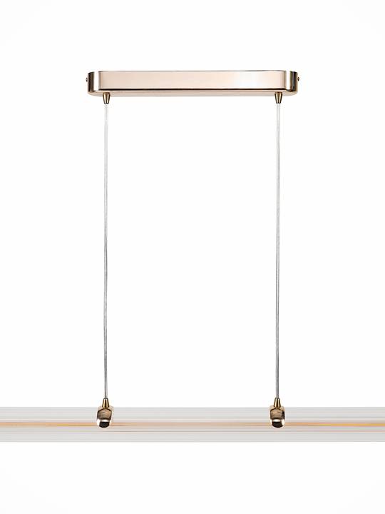 Luminous Arc Pendant Light – Gold with Clear Glass