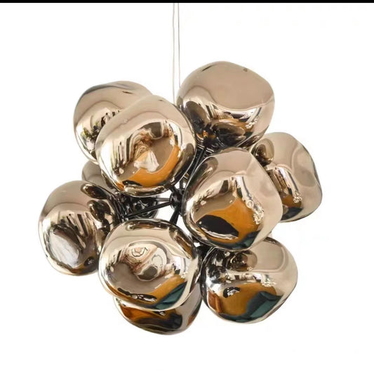 Rose Radiance Pendant Light – 12-Light in Rose Gold (600mm)