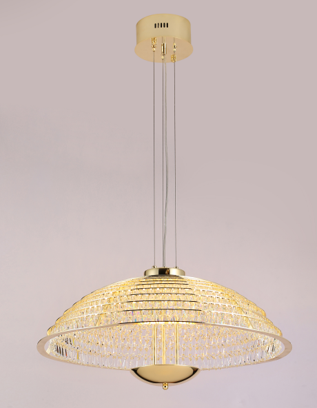 Aurelia Luxe Pendant Light – Gold with Crystal Diffuser