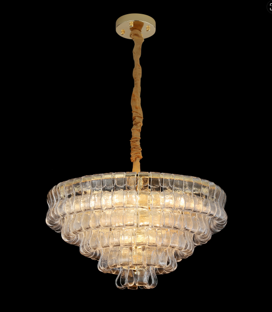 Lumivault Crystal Pendant Light – Gold Finish