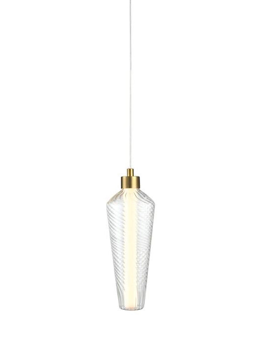 Brass Arc – Antique Pendant Light with Glass Diffuser