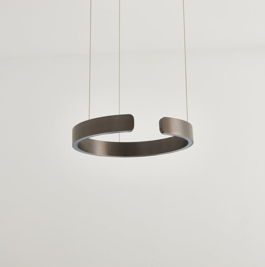 Black Titanium Pendant Light – Circular Silica Design
