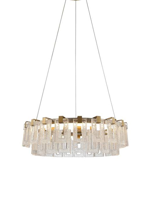 Brushed Gold Glass Pendant Light – 25W LED