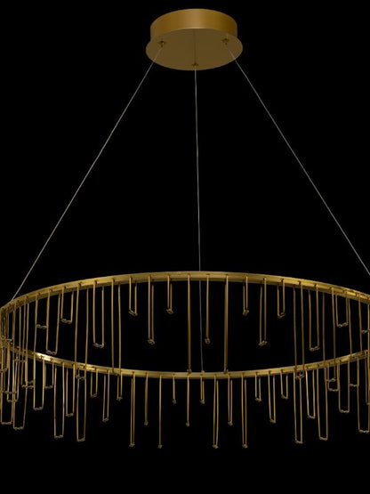 Halo Arc Pendant Light – Brushed Gold 800mm