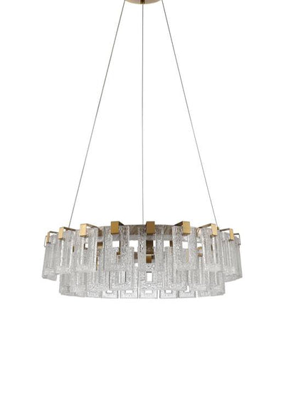 Brushed Gold Glass Pendant Light – 25W LED