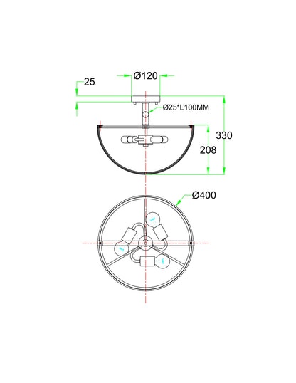 Alba Trio – Brass Alabaster Pendant Light