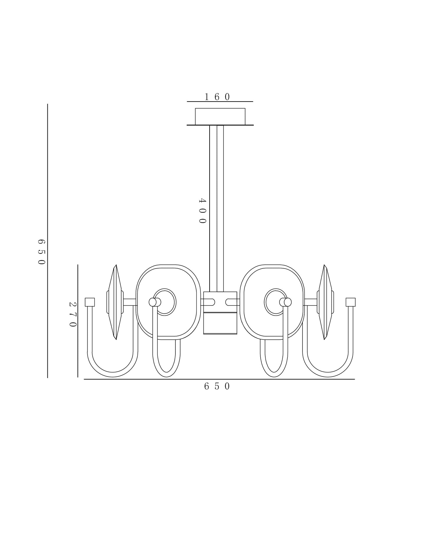 Cristallo Aurea – Gold-Finished Crystal Pendant Light