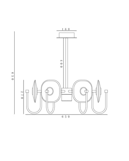 Cristallo Aurea – Gold-Finished Crystal Pendant Light
