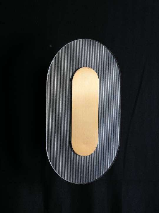 Buy Satin Gold LED Wall Light with Clear Glass Diffuser 2- Hybec Deco