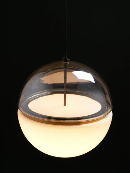 Aurelia Milky-Clear Globe Pendant – Gold (50W LED)