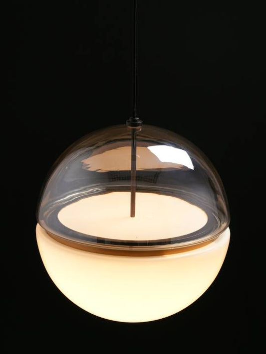 Aurelia Milky-Clear Globe Pendant – Gold (50W LED)