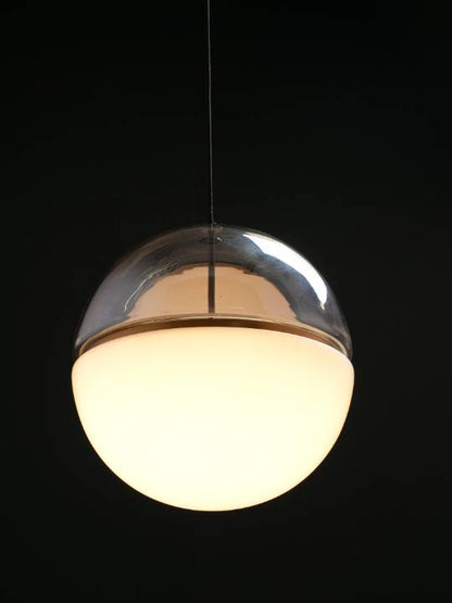 Aurelia Milky-Clear Globe Pendant – Gold (50W LED)
