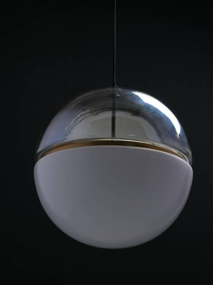 Aurelia Milky-Clear Globe Pendant – Gold (50W LED)