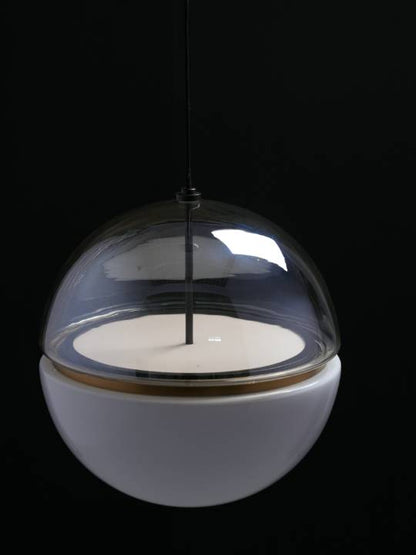 Aurelia Milky-Clear Globe Pendant – Gold (50W LED)