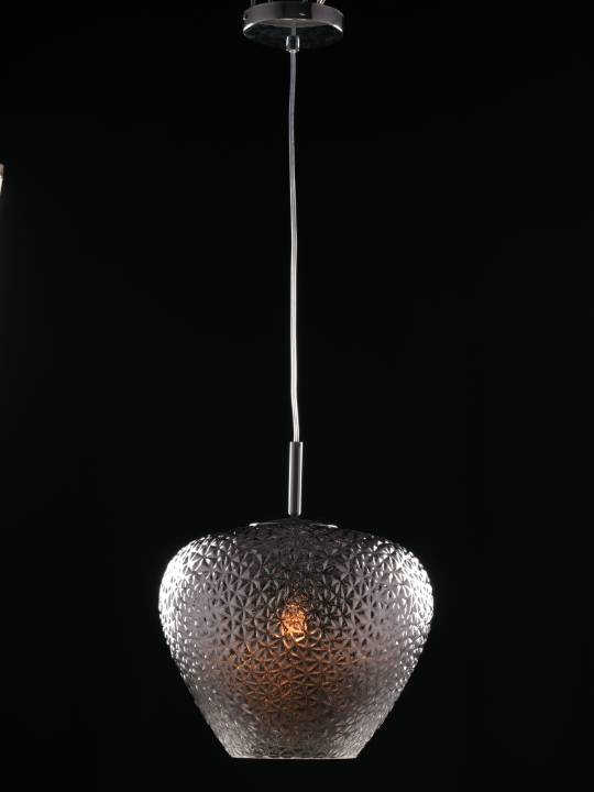 Aurelia Diamond Fade Pendant – Chrome & Glass (E27)