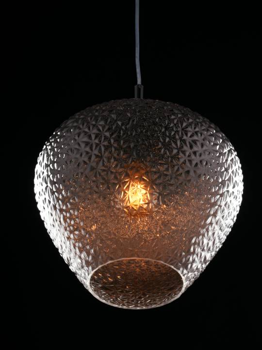 Aurelia Diamond Fade Pendant – Chrome & Glass (E27)