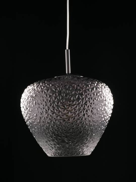 Aurelia Diamond Fade Pendant – Chrome & Glass (E27)