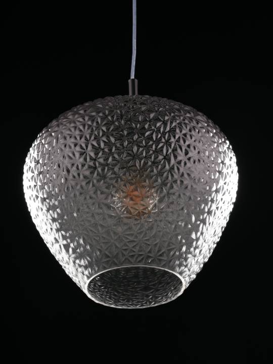 Aurelia Diamond Fade Pendant – Chrome & Glass (E27)