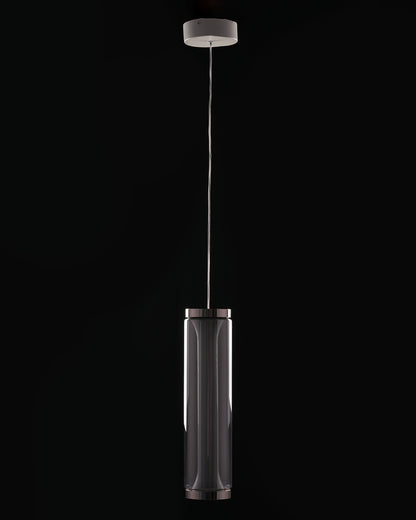 Chrome Halo – Clear Glass LED Pendant