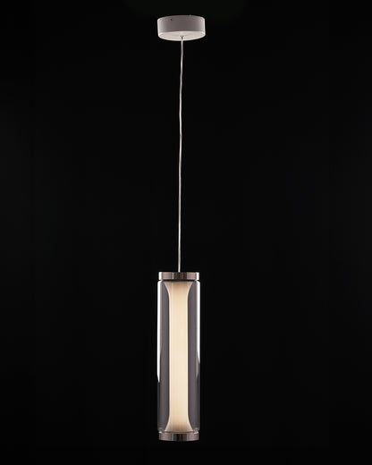 Chrome Halo – Clear Glass LED Pendant